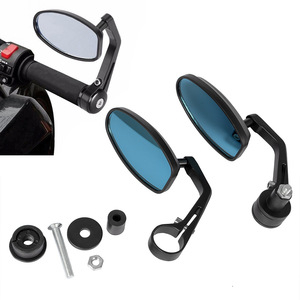 Rétroviseur circulaire pliable pour <span class=keywords><strong>moto</strong></span> et vélo électrique, avec capuchon <span class=keywords><strong>de</strong></span> <span class=keywords><strong>guidon</strong></span>, réflecteur rotatif, miroir bleu - Product Image 1