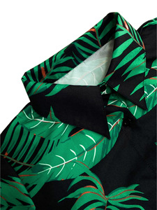 เดรสเชิ้ตแฟชั่นลายพิมพ์ดิจิทัลสีเขียวสไตล์ลำลองสำหรับฤดูร้อน ขายส่งสำหรับสุภาพสตรี - Product Image 5