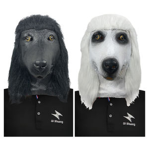 सुंदर यथार्थवादी कुत्ते पूरा चेहरा नकाब पशु टोपी कॉस्टयूम लेटेक्स पूडल मुखौटा क्रिसमस पार्टी मास्क - Product Image 2