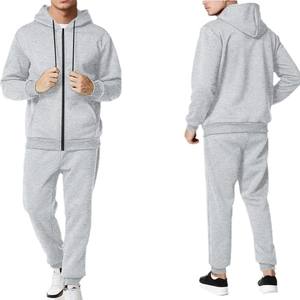 Venta al por mayor de los hombres de algodón holgado con cremallera Sudadera con capucha pantalones de chándal de gran tamaño de neopreno chándal con estampado de invierno de gran tamaño - Product Image 4