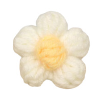 Jolies fleurs en tricot faites à la main, en fil de laine, en forme de rose, couleur macaron, accessoires directement du fabricant, vente en gros de fleurs au crochet