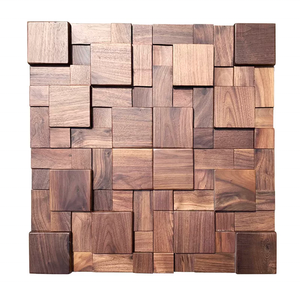 Nouveau style chinois salon TV fond panneau mural mosaïque noir <span class=keywords><strong>noyer</strong></span> panneau de <span class=keywords><strong>bois</strong></span> décoratif insonorisé diffuseur panneaux muraux - Product Image 1