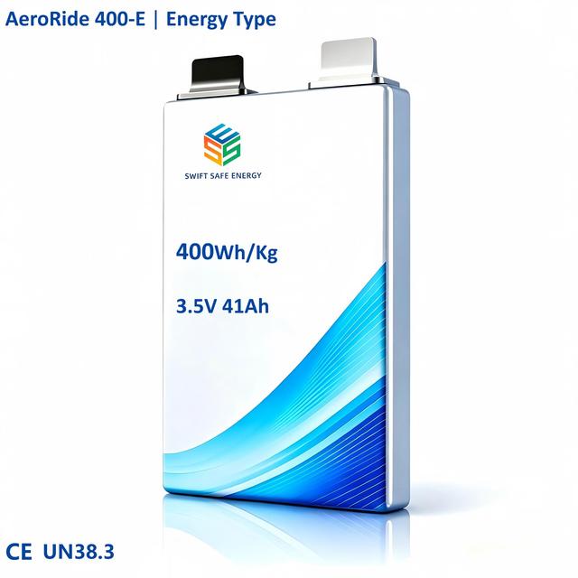 Semi-Solid Lipo Pouch Lithium Battery 400Wh/kg 3.5V 41Ah 143.5Wh for FPV Drone Accessories OEM UN38.3 CE MSDS