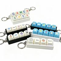 Custom Acrylic Keyboard Keycap Keychain with UV Printing Stress Relief Switches Fidget Clicker