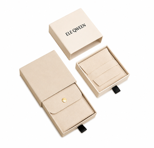 Luxury Slide Drawer Jewelry <b>Box</b> Custom Gold Foil Logo Rigid Paper <b>Gift</b> <b>Box</b> With Microfiber Pouch For Necklace Bracelet packing - Product Image 2