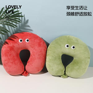 Almohada de Viaje Creativa en Forma de Cangrejo, de Poliéster, Portátil, para el Cuello, de Doble Uso, con Bolsa de Regalo, Menos de 1 Jin, con Diseño Animal - Product Image 3