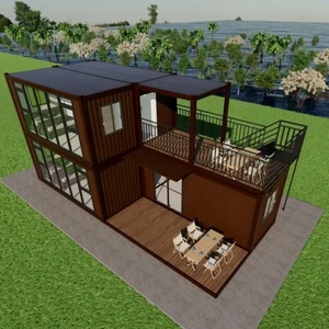 Casa Contenedor de 2 Pisos de 40 Pies de Alta Calidad y Económica, Casa Contenedor de Lujo, Casa Contenedor de Madera - Product Image 2
