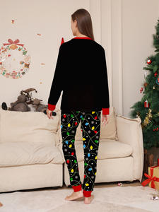 Recién llegados, conjunto de pijamas de Navidad a juego para la familia, ropa de dormir con estampado de vacaciones, conjunto de PJS de Navidad para parejas y niños - Product Image 6