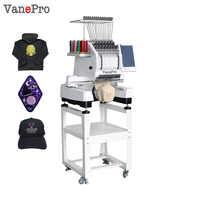 Nouvelle machine à broder informatisée à tête unique pour casquettes et chaussures plates, avec 15 aiguilles, moteur, écran tactile LCD 10 pouces, usage domestique WY1500