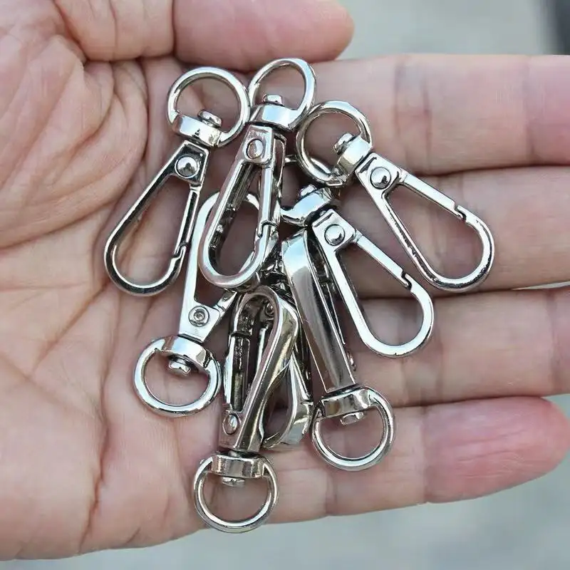 DIY KeyChain Accessories Swivel Hooks Hardware Metal Swivel Snap Hook Lanyard Clips Hook Key chain Ring Making keychains in bulk
