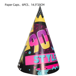 Kit de Décoration Thème Années 90 pour Fête d'Anniversaire : Bannière, Ballons Suspendus, Décoration de Gâteau, Nappe et Accessoires pour Fête Thème Années 90 - Product Image 3