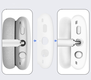 Funda Protectora 3 en 1 para <span class=keywords><strong>Auriculares</strong></span> <span class=keywords><strong>Airpods</strong></span> Max: Funda de Silicona para Almohadillas, Cubierta para <span class=keywords><strong>Auriculares</strong></span> y Cubierta para Diadema, Antiarañazos - Product Image 4