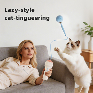 Jouet électrique interactif pour chat, forme crème glacée, rétractable automatiquement, style paresseux - Product Image 1
