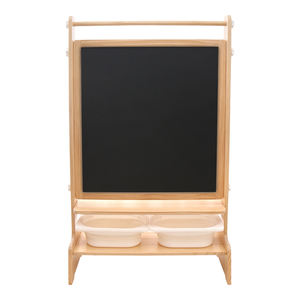 <span class=keywords><strong>Tableau</strong></span> de dessin et support multifonctionnel 4-en-1 en bois de pin pour enfants de 2 à 6 ans – Jouet éducatif et cadeau de peinture DIY - Product Image 4