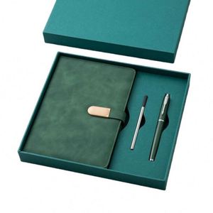 Agenda con Logotipo Personalizado, Cuaderno A5 de Piel Sintética y Bolígrafo en Caja de Regalo, Regalos Promocionales Empresariales, Diario de Cuero y Bolígrafo - Product Image 3