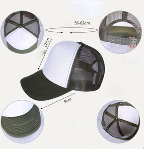 Casquette Trucker en Maille à 5 Panneaux avec Mousse Avant, Casquette de Baseball Unie Personnalisable avec Logo Brodé - Product Image 5