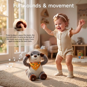Tumama Lontre Interattiva Animata Peek-A-Boo per Bambini, Giocattolo di Peluche Elettrico che Canta e Registra - Product Image 4