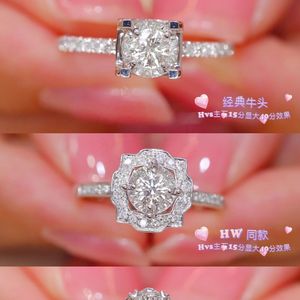 Xinfly Look Larger Dropshipping Product 2023 Jewelry 18k Solid <b>Gold</b> Center Stone 0.15CT Hvs Natural Diamond <b>Ring</b> - Product Image 4