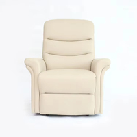 Fauteuil de massage inclinable style moderne, monoplace, manuel, en cuir PU, mobilier de salon, projet commercial