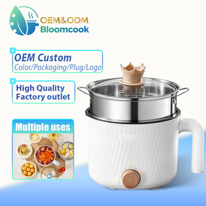 2025 bloomcook OEM tự sưởi ấm Nồi điện sưởi ấm nhanh không dính mini xách tay kính cường lực Nắp nấu ăn lẩu - Product Image 6