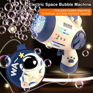 Grande demande OEM Mitrailleuse à bulles automatique d'extérieur Pistolet à bulles soufflante 12 trous Mitrailleuse Bazooka à bulles pour enfants - Product Image 3