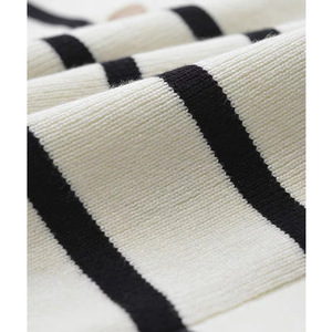 Women Striped Knit <b>Cardigan</b> Loose Fit Single Breasted Anti Pilling <b>Spring</b> 2024 - Product Image 3