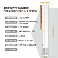 Besi rambut aliran udara keren 2 in 1, pelurus rambut dan pengeriting suhu dapat disesuaikan harga grosir