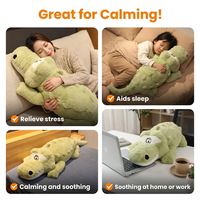 Peluche lestée personnalisée de haute qualité pour soulager l'anxiété, peluche apaisante en forme d'alligator