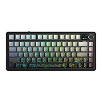 Nuevo Teclado Inalámbrico para Juegos AULA F75MAX, Teclado Mecánico para Juegos Tri-Modo, Intercambiable en Caliente, Iluminación RGB