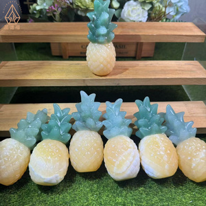 Kindfull Cristal fruit cristal naturel vert <span class=keywords><strong>aventurine</strong></span> et <span class=keywords><strong>jaune</strong></span> calcite ananas sculpture Pour La Décoration - Product Image 4
