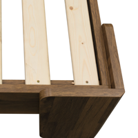 Cadre de lit en bois OEM/ODM, design minimaliste, menuiserie japonaise, lit plateforme en bois d'hévéa, fabricant de meubles de chambre à coucher en Chine