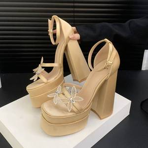 Talons Femme Sexy Chunky Custom Logo High <b>Platform</b> <b>Heels</b> for Women - Product Image 2