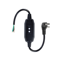 Cable American Power de 3 Pines NEMA 5-15P con Interruptor Estriado Estañado a Protección Contra Fugas GFCI, Corriente Nominal de 15A para Electrónica de Consumo