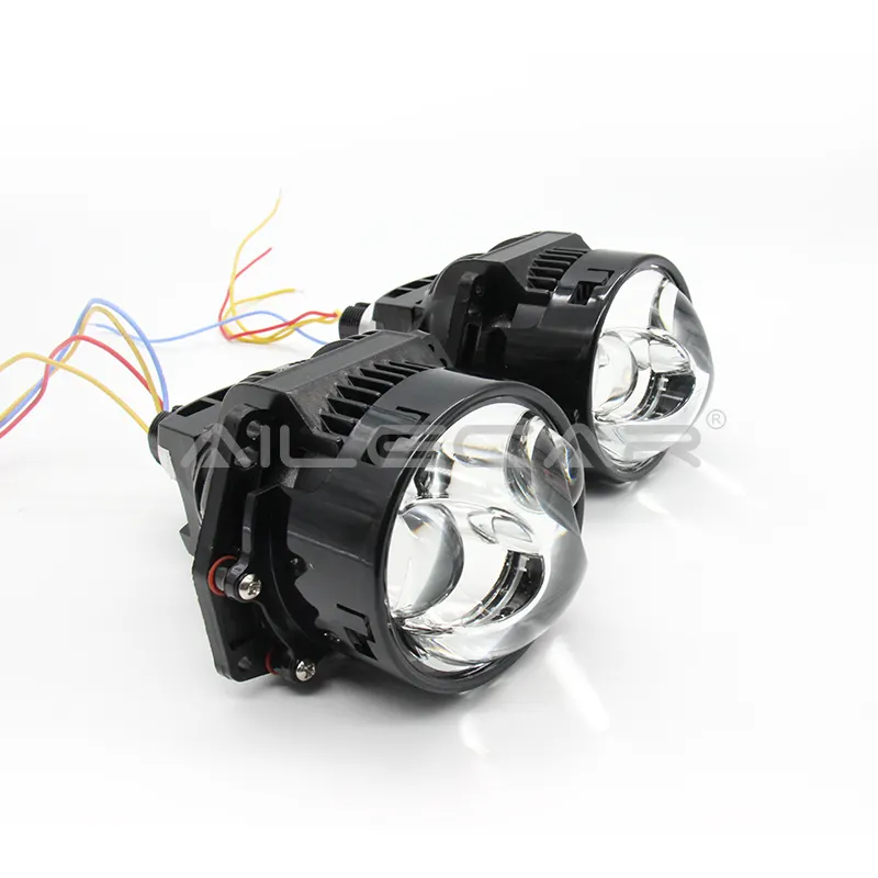 Luz laser para farol de carro de 3,0 polegadas, luz bi LED para projetor de farol de carro 76W 3 "", retrofit de carro