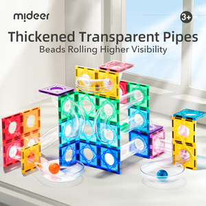 Mideer MD1166 Jeu de construction magnétique coloré avec piste de billes 100 pièces |   Ensemble de construction STEM pour enfants de 3 ans et plus - Product Image 5