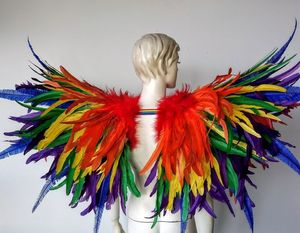 Hermosa pluma <span class=keywords><strong>de</strong></span> gallo ala <span class=keywords><strong>de</strong></span> Ángel para disfraz <span class=keywords><strong>de</strong></span> fiesta <span class=keywords><strong>de</strong></span> Navidad Cosplay baile escenario espectáculo carnaval Halloween decoración festiva - Product Image 1