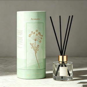 Luxury Custom Candle Paper Tube Packaging | Eco Friendly Kraft Cylinder Box with Lid for Scented Aromatherapy Candles - Product Image 5