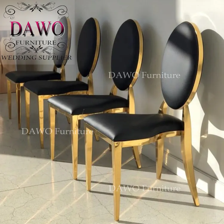 Best sale gold stainless steel stackable wedding chairs