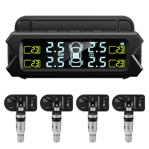 Système de surveillance de la pression et de la température des pneus de voiture, 4 capteurs <span class=keywords><strong>TPMS</strong></span>, 116 PSI, 8 bars, solaire, USB, sans fil, <span class=keywords><strong>TPMS</strong></span> interne pour voiture - Product Image 1