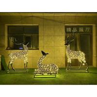 Sculpture d'animal en fer de taille réelle personnalisée pour l'extérieur, statue de cerf pour la décoration du jardin, sculpture d'animal