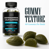 Gummies Apaisantes à l'Ashwagandha Marque Blanche, Faible MOQ, L-Théanine, 60 Unités