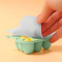 Réservoir de stockage d'aliments pour bébés congelés Portable à 6 chambres Conteneur de jus de nourriture pour bébés en silicone Plateau de décongélation et de congélation du lait maternel