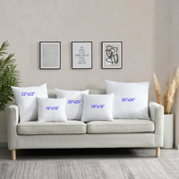 Housse de coussin et doublures de coussin intérieures modernes, douces, blanches, carrées, non tissées, respirantes et écologiques, en stock, pour la décoration de lit et de canapé