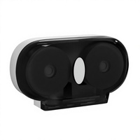 Distributeur mural de papier toilette double rouleau avec plateau ovale, sans perçage, en plastique, pour toilettes commerciales
