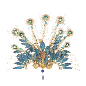 24 designs originaux, faits à la main, accessoires de maquillage de style antique haut de gamme avec fil doré, style dynasties Song et Ming. - Product Image 5