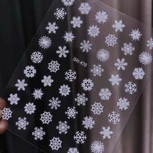 Pure Desire Christmas 3D Snowflake Nail Stickers-Diseños de nieve en relieve blanco con respaldo para accesorios de manicura DIY de lujo - Product Image 5
