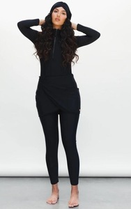 Maillot de <span class=keywords><strong>bain</strong></span> musulman Femmes Modeste Patchwork Hijab Manches Longues Sport Maillot de <span class=keywords><strong>bain</strong></span> 3pcs Islamic Burkinis Wear Maillots de <span class=keywords><strong>bain</strong></span> - Product Image 5