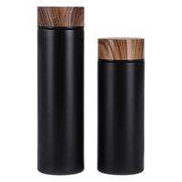 Vente en gros 500ml Flacon à vide isolé en acier inoxydable Design classique Infuseur à thé Caoutchouc Grain de bois Couleur Couvercle pour thé chaud Eau