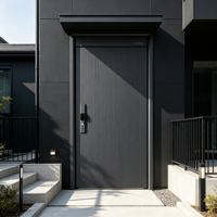 Porte d'entrée blindée antivol minimaliste moderne, robuste, à multiples verrous, pour complexe résidentiel haut de gamme