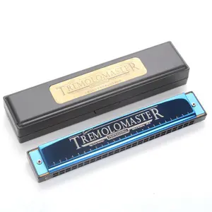 Professionnel débutant d'apprentissage polyphonie C clé harmonica 24 trous orgue à bouche instruments de musique